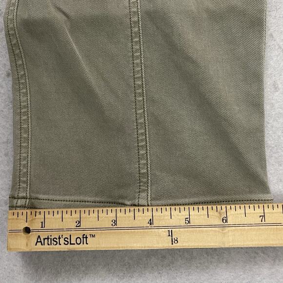 Spanx Patch Pocket Twill Straight Pull-On Seamed Pants Olive Oil Size L Large - Picture 8 of 12